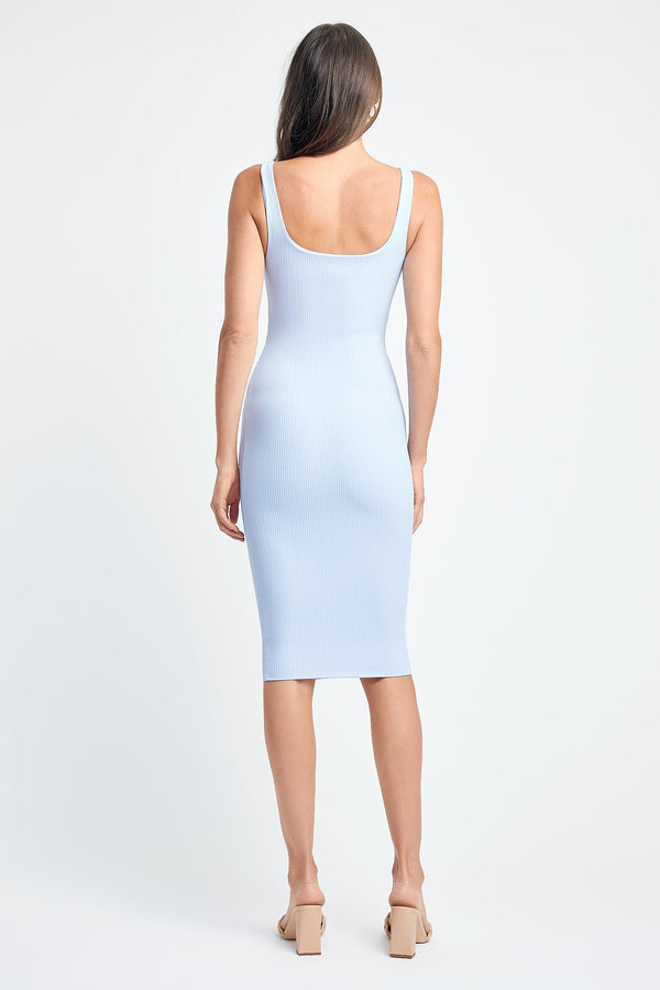 Kookai Unity Tie Midi Dress Serenity Blue