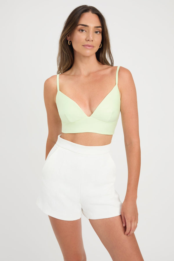 kookai Vee Bralette Lime Cream