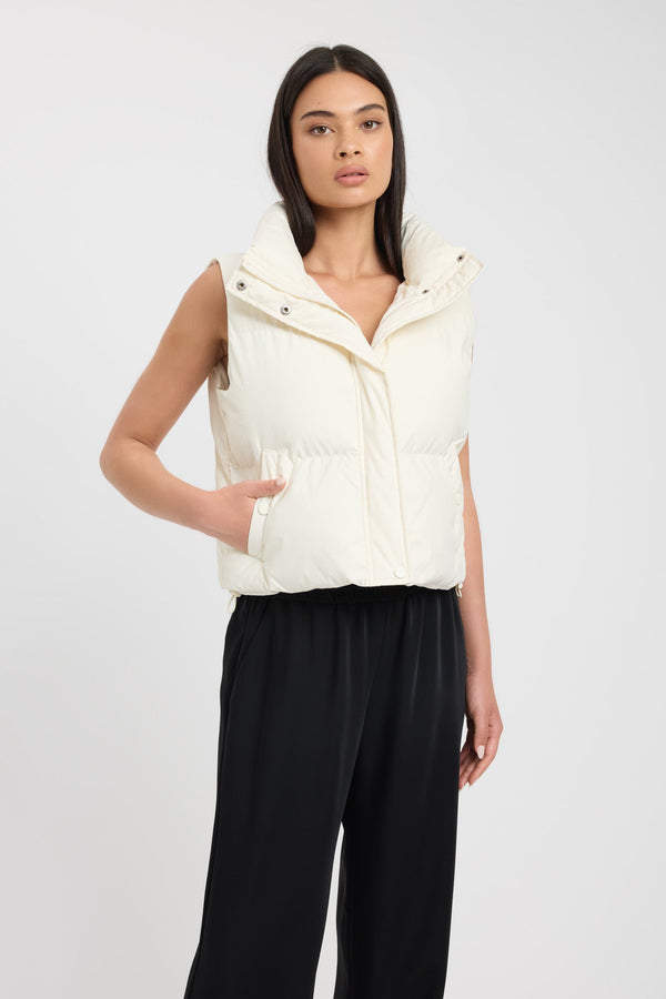 Kookai Vermont Puffer Vest Coconut Milk