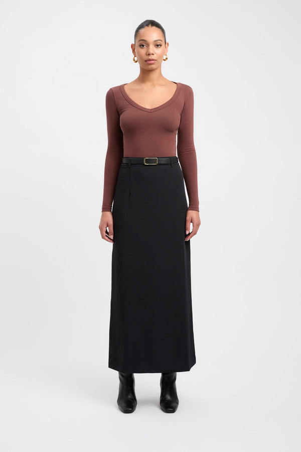 kookai Victoria Top Brown Stone