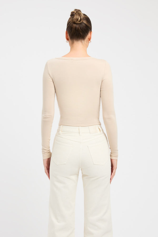 Kookai Victoria Top Smoke Beige