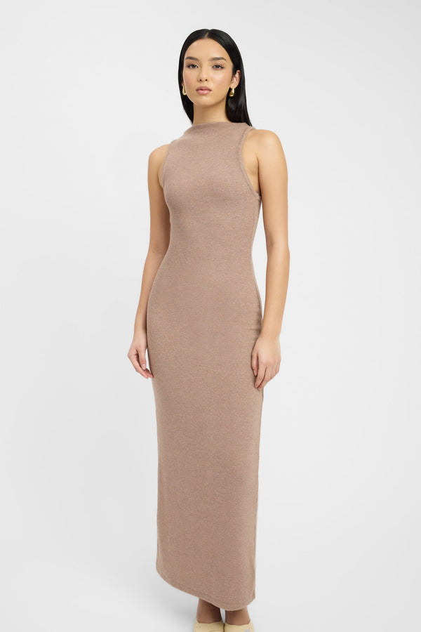 Kookai Violet Dress Hazelnut Marle