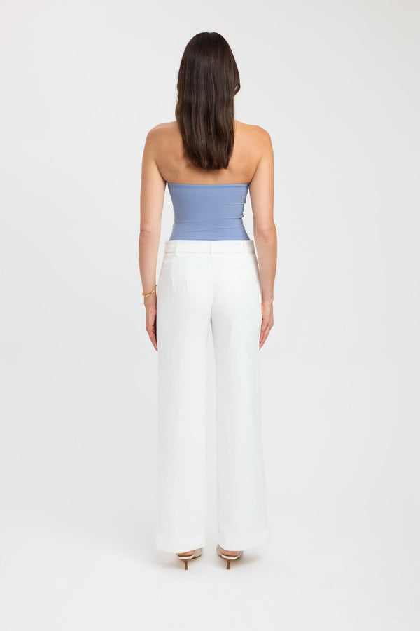 Kookai Vita Strapless Top Blue Stone