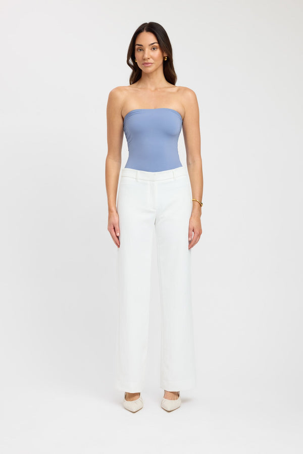 kookai Vita Strapless Top Blue Stone