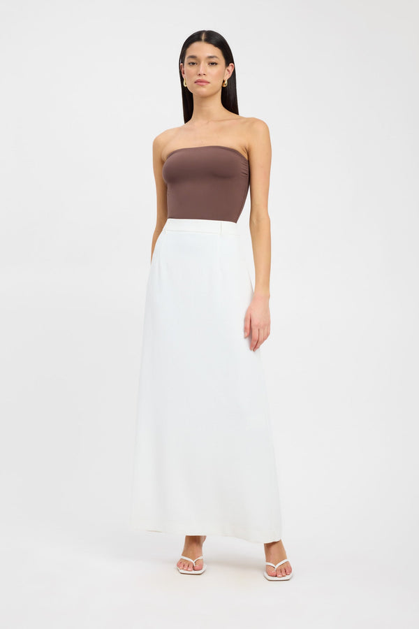 kookai Vita Strapless Top Dark Chocolate