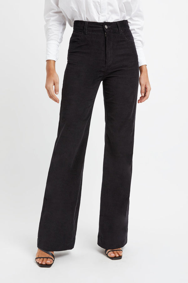 Kookai Wide Leg Cord Pant Black