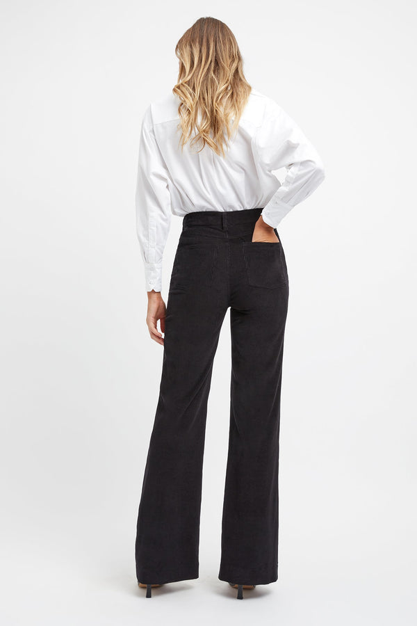 Kookai Wide Leg Cord Pant Black