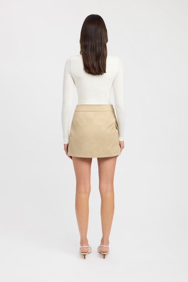 Kookai Willa Mini Skirt Brown Rice