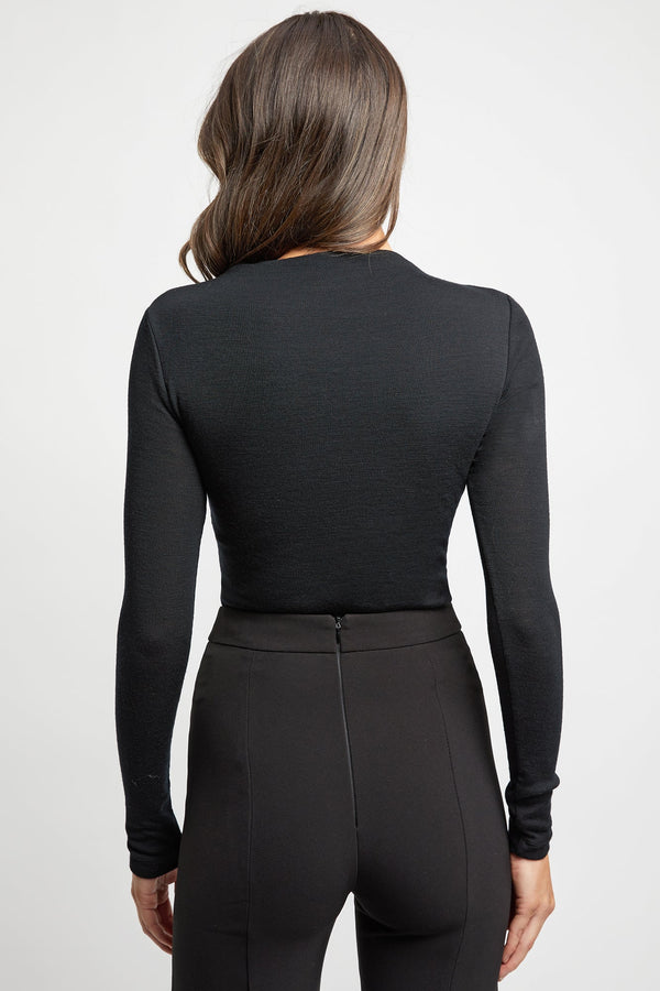 Kookai Yasmin Long Sleeve Top Black