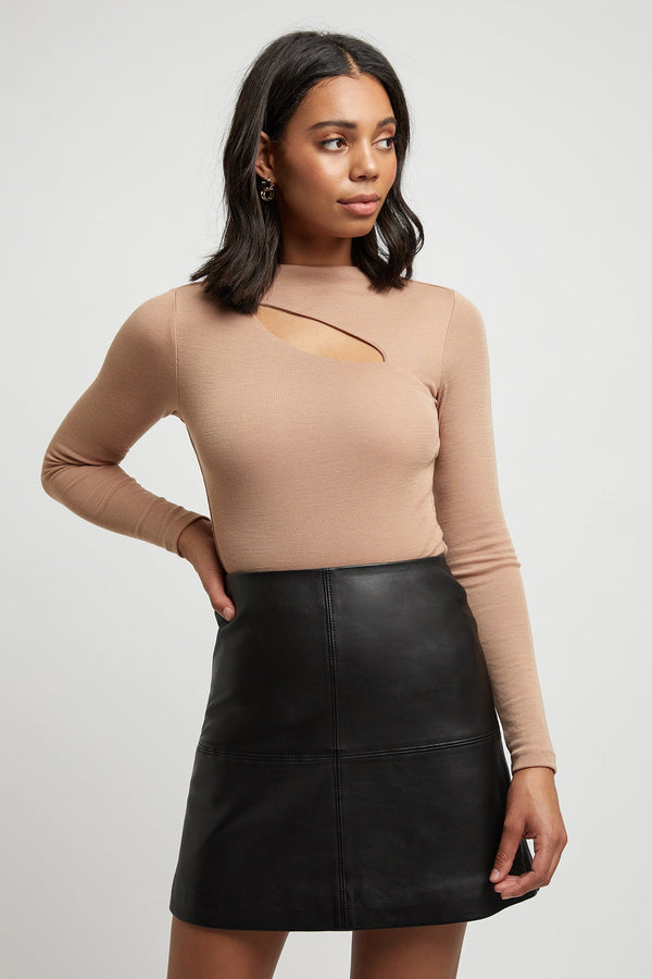 kookai Yasmin Long Sleeve Top Natural