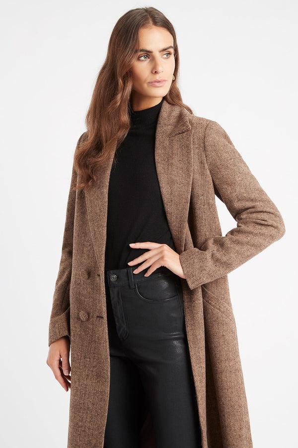 Kookai York Coat Brown