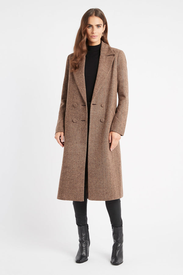 kookai York Coat Brown