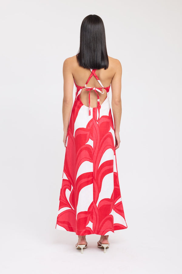 Kookai Zani Maxi Dress Red/White