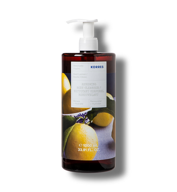 korres Renewing Body Cleanser Basil Lemon 1 Liter