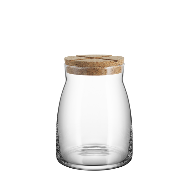 kosta boda Bruk Clear Jar Large with Cork Lid