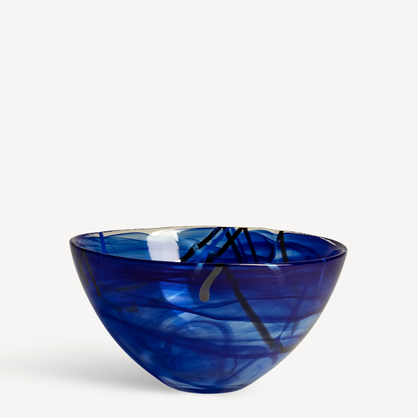kosta boda Contrast Blue Bowl Medium