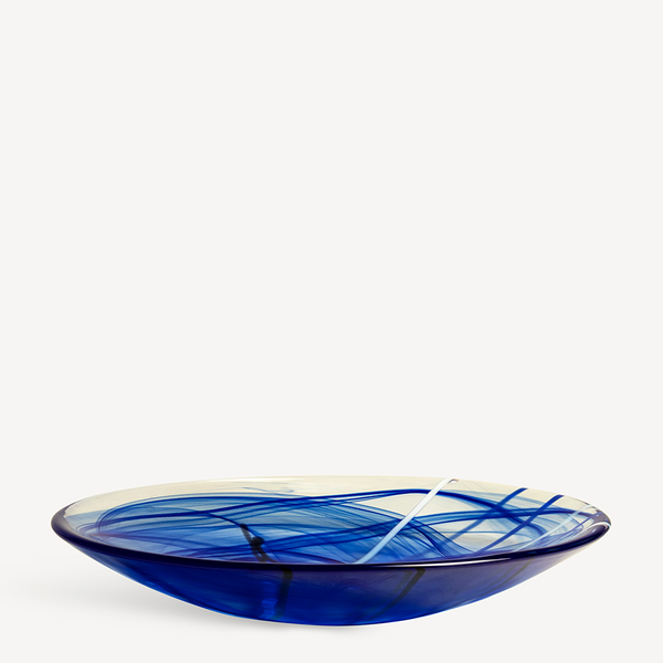 kosta boda Contrast Blue Dish