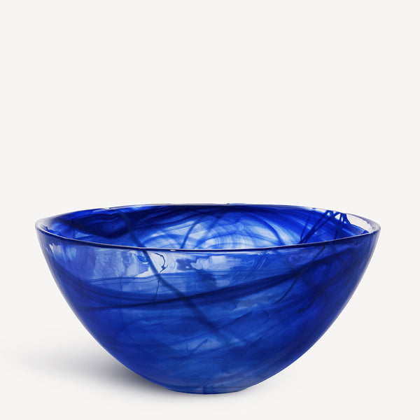kosta boda Contrast Bowl Blue/Blue Large