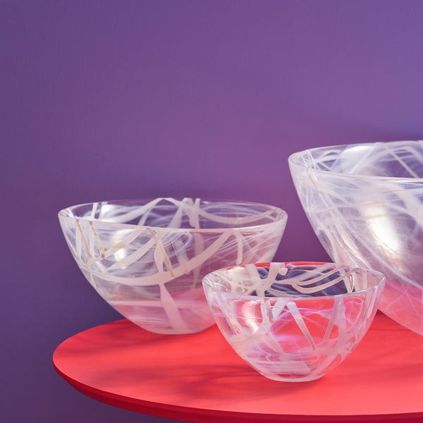 Kosta Boda Contrast Bowl White/White Large