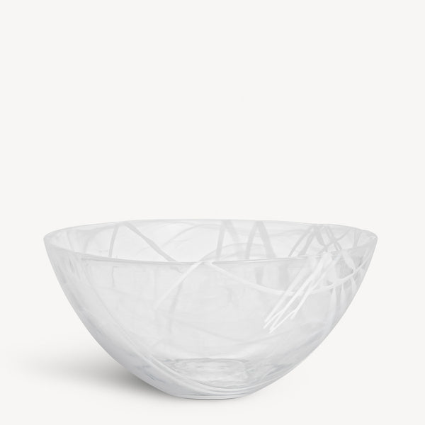 kosta boda Contrast Bowl White/White Large