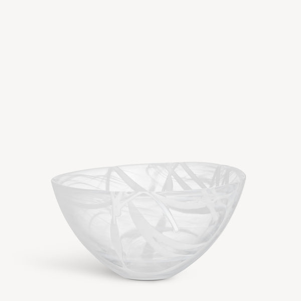 kosta boda Contrast Bowl White/White Medium