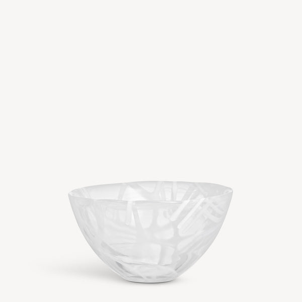 kosta boda Contrast Bowl White/White Small