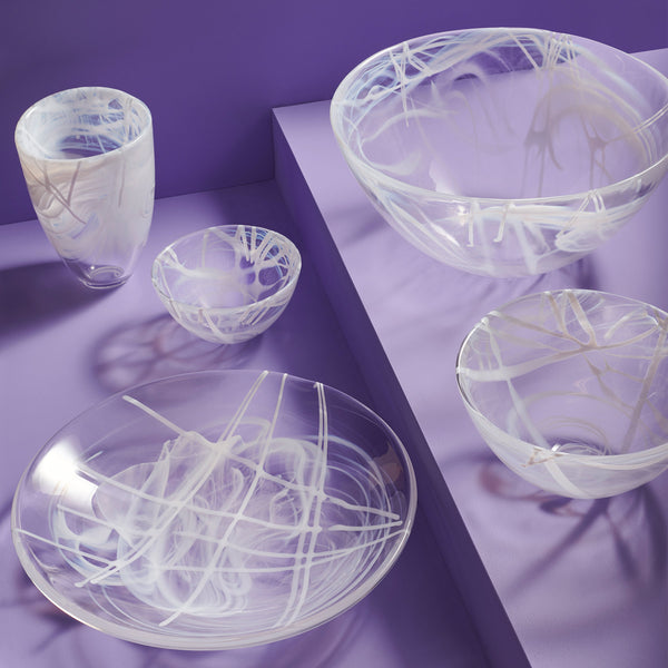 Kosta Boda Contrast Dish White/White