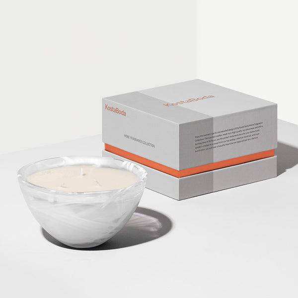 kosta boda Contrast White Candle - Woodland Vanilla