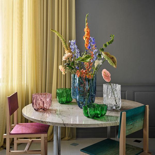 Kosta Boda Crackle Circular Vase Tall