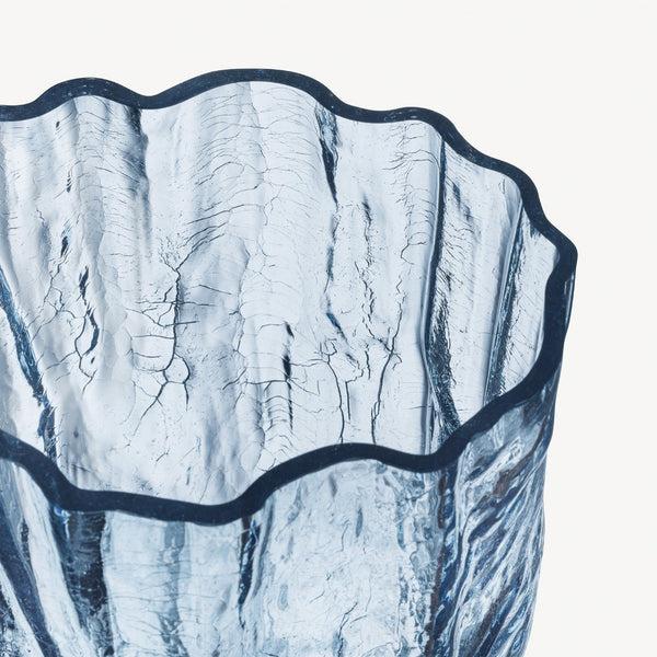 Kosta Boda Crackle Circular Vase Tall