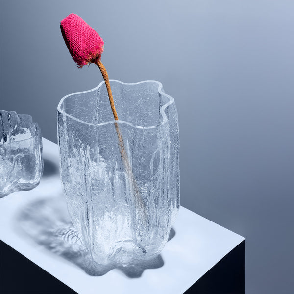 Kosta Boda Crackle Clear Vase XL