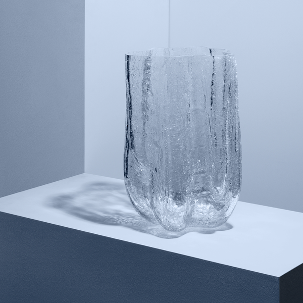 Kosta Boda Crackle Clear Vase XL
