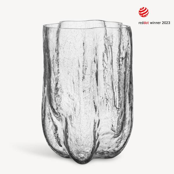 kosta boda Crackle Clear Vase XL