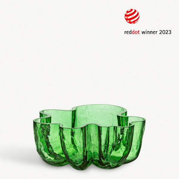 kosta boda Crackle Green Bowl