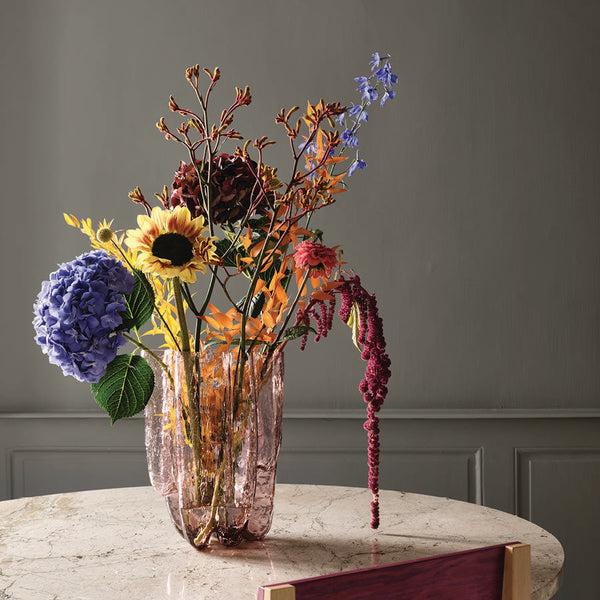 Kosta Boda Crackle Pink Vase XL