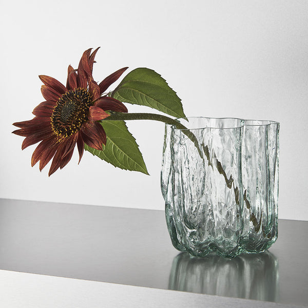 Kosta Boda Crackle Vase Circular Small