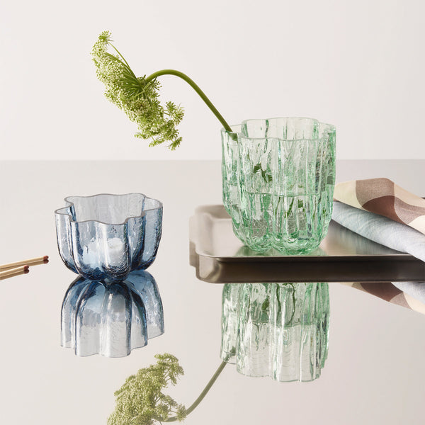 Kosta Boda Crackle Vase Circular Small