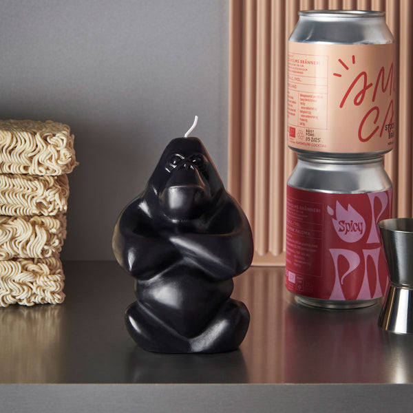Kosta Boda Gabba Gabba Candle Black