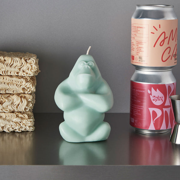 Kosta Boda Gabba Gabba Candle Green