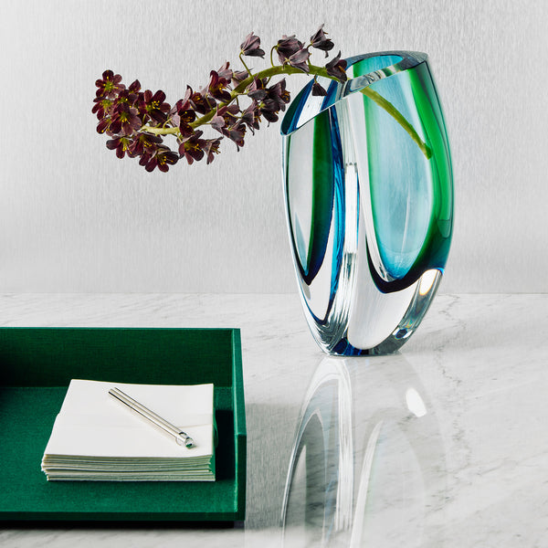 Kosta Boda Mirage Blue/Green Vase Large