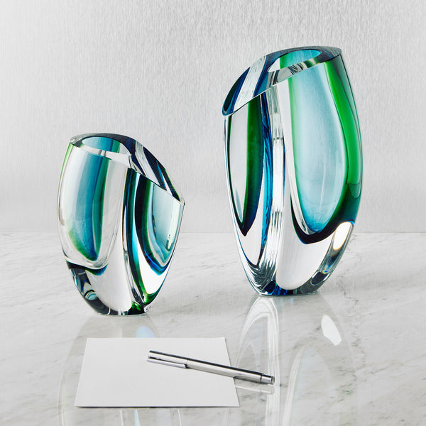 Kosta Boda Mirage Blue/Green Vase XL