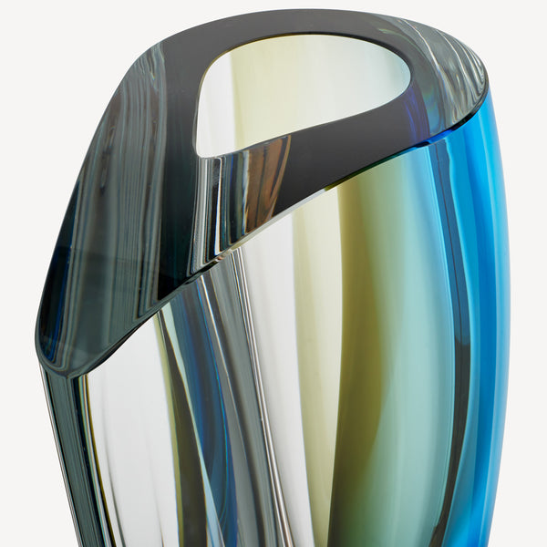 Kosta Boda Mirage Forest Green/Blue Vase XL