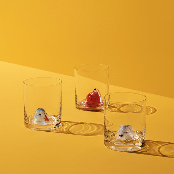 Kosta Boda New Friends Tumbler Arctic Fox