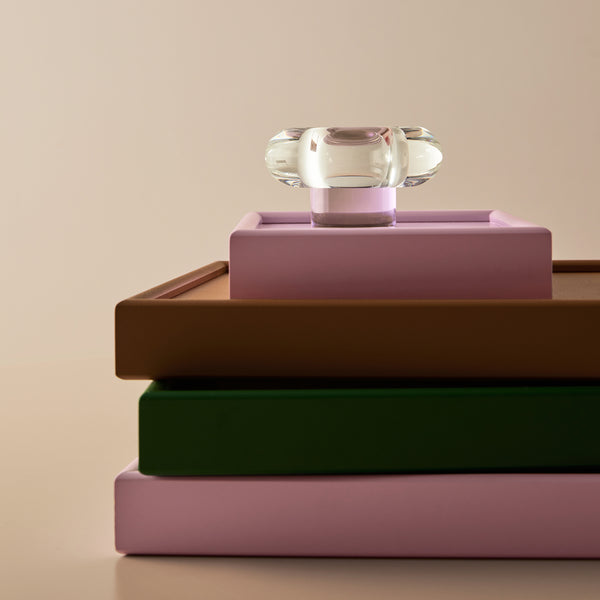 Kosta Boda Orion Votive Pink