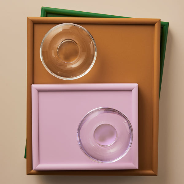 Kosta Boda Orion Votive Pink