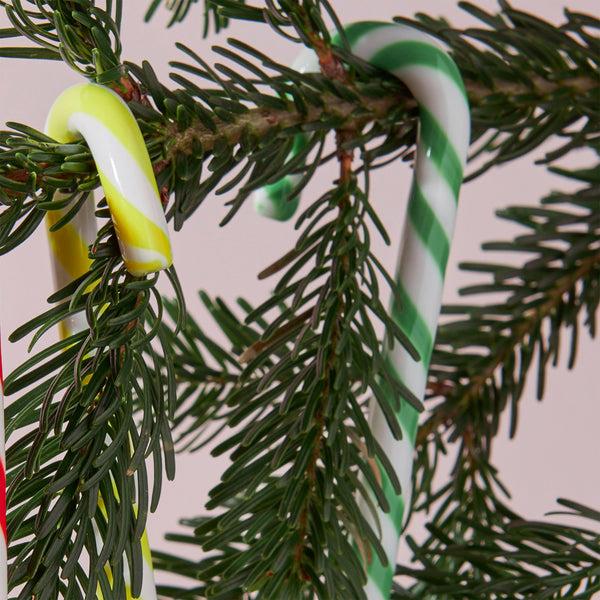 Kosta Boda Polka Candy Cane Set Of 3