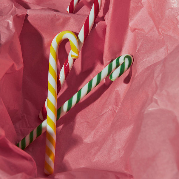 Kosta Boda Polka Candy Cane White/Green