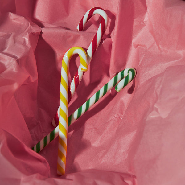 Kosta Boda Polka Candy Cane White/Red