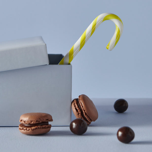 Kosta Boda Polka Candy Cane White/Yellow