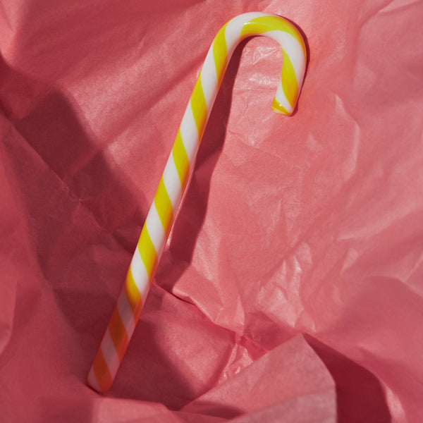 Kosta Boda Polka Candy Cane White/Yellow